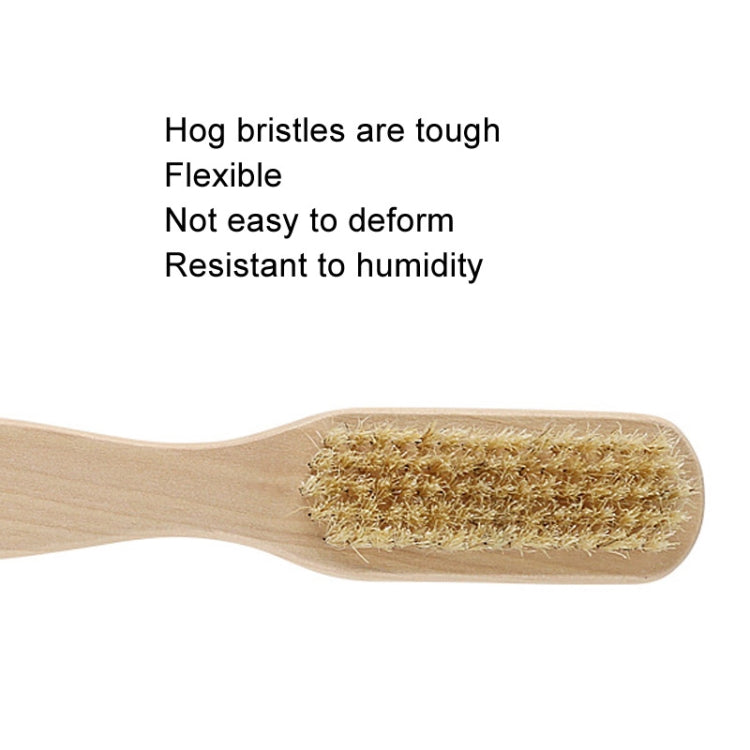 Double-Sided Foot Grinder Pig Bristle Brush Wooden Cleaning Massage Small Brush(Original Color) by bashfashion
