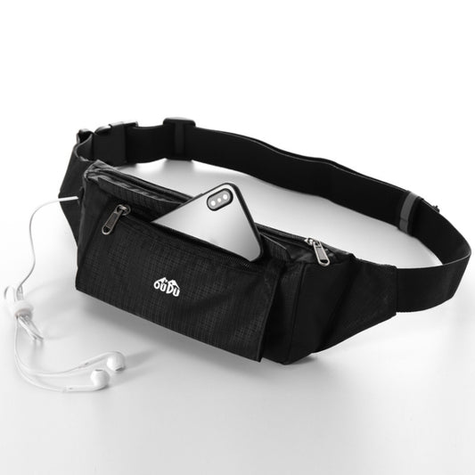 OUDU Outdoor Sports Waist Pack Male And Female Running Waterproof Cell Phone Bag(Black) by OUDU