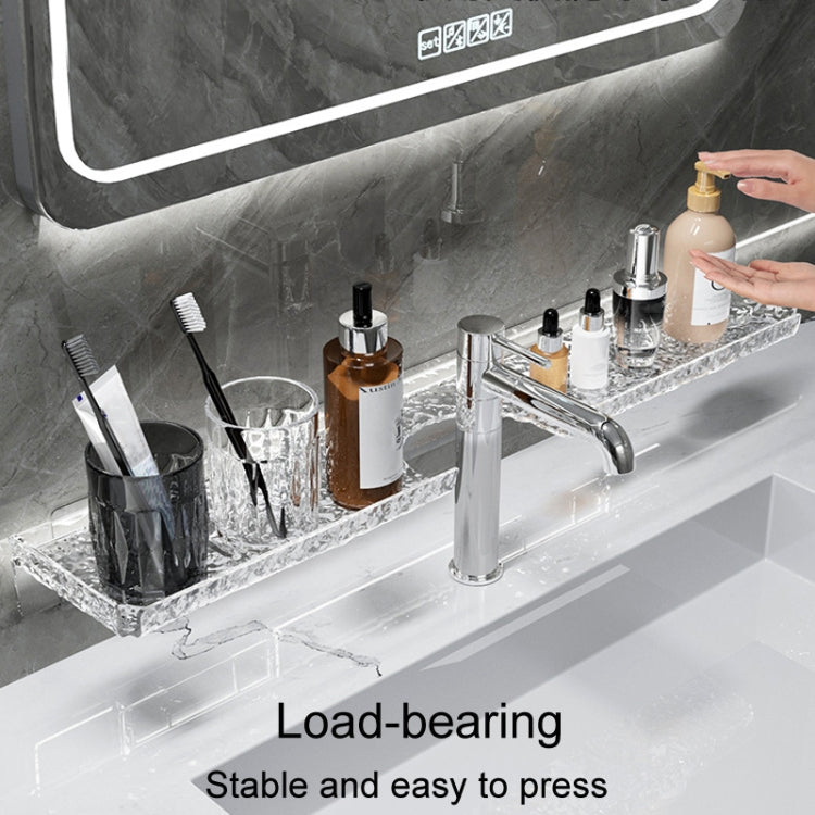 50 x 11cm Punch-Free Bathroom Faucet Shelf Home Bathroom Vanity Storage Stand by bashfashion