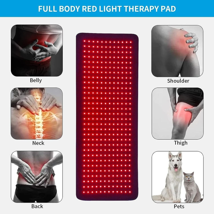360 LED Beads Red Light Physical Therapy Waist Pad Infrared Fitness Light Therapy Pad UK Plug by bashfashion