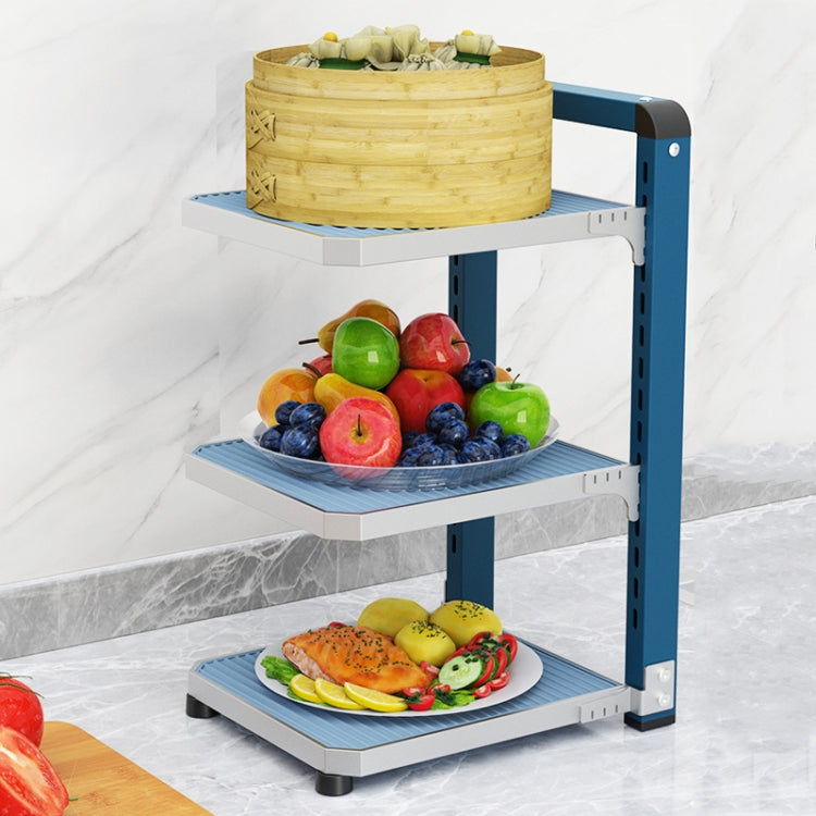 Adjustable Kitchen Pot Rack Household Multifunctional Folding Organizer, Style: 2 Layers by bashfashion