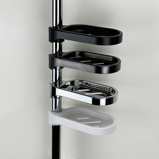 Household Bathroom Shower Soap Holder Laboratory Drainage Organizer, Style: Matte White by bashfashion