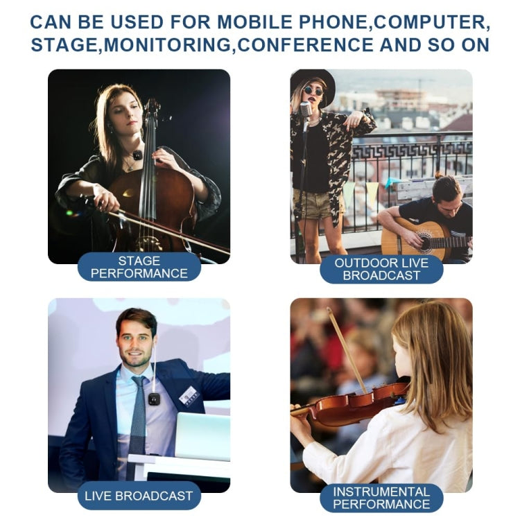 5.8G Wireless In-ear Monitor System Support Dual-Earphone Monitoring One To Four by bashfashion