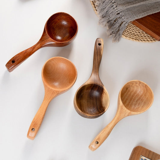 Household Wooden Long Handle Large Soup Spoon Eating Noodle Spoon Water Scoop, Material: Acacia by bashfashion