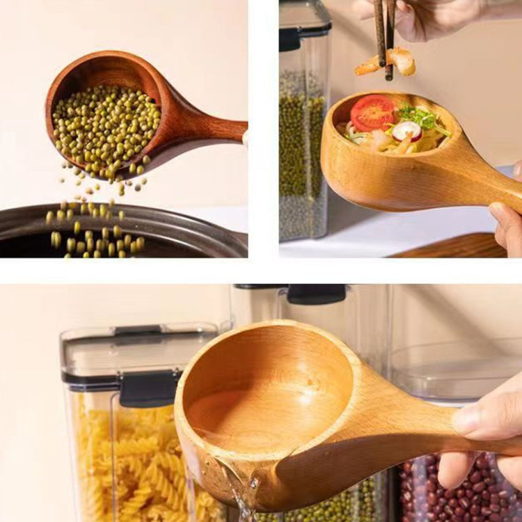 Household Wooden Long Handle Large Soup Spoon Eating Noodle Spoon Water Scoop, Material: Acacia by bashfashion