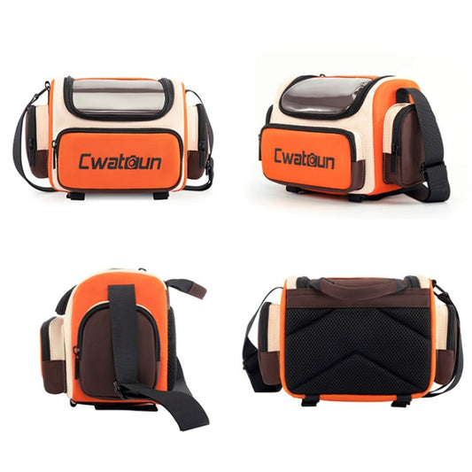 Cwatcun D121 Shoulder Crossbody Camera Bag Colorful Large Capacity Waterproof Digital Photography Bag, Color: Small Orange Red by Cwatcun