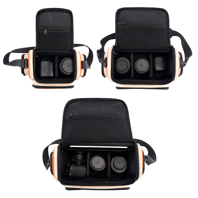 Cwatcun D121 Shoulder Crossbody Camera Bag Colorful Large Capacity Waterproof Digital Photography Bag, Color: Small Orange Red by Cwatcun