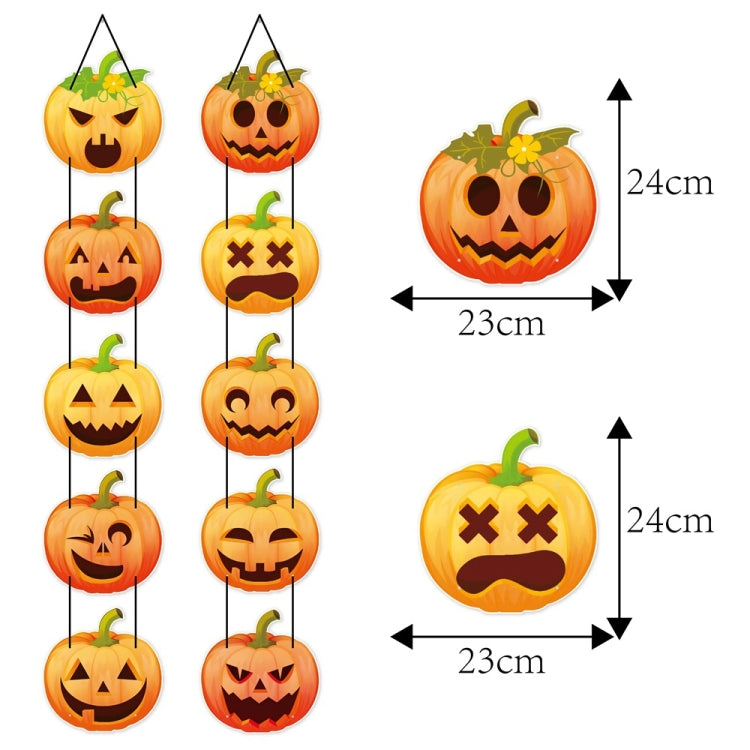 1pair Halloween Party Door Pumpkin Hanging Decoration Door Decoration Supplies(L-00329) by bashfashion