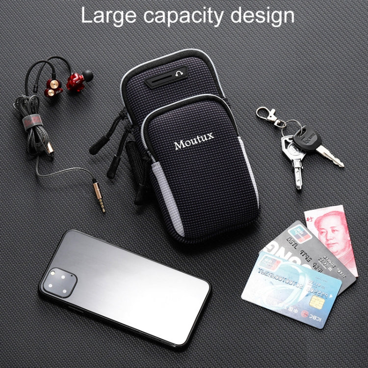 Moutux Outdoor Running Cell Phone Arm Bag Unisex Waterproof Sport Armband(Black) by Moutux