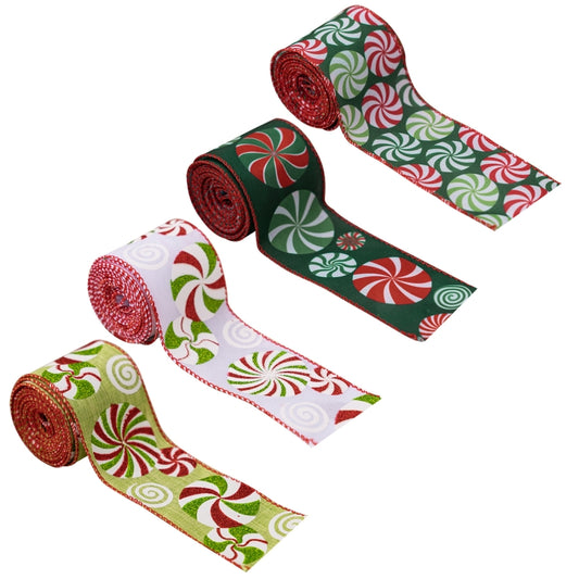 DIY Bow Christmas Decorations Colorful Printed Gift Wrapping Ribbon(D Model) by bashfashion