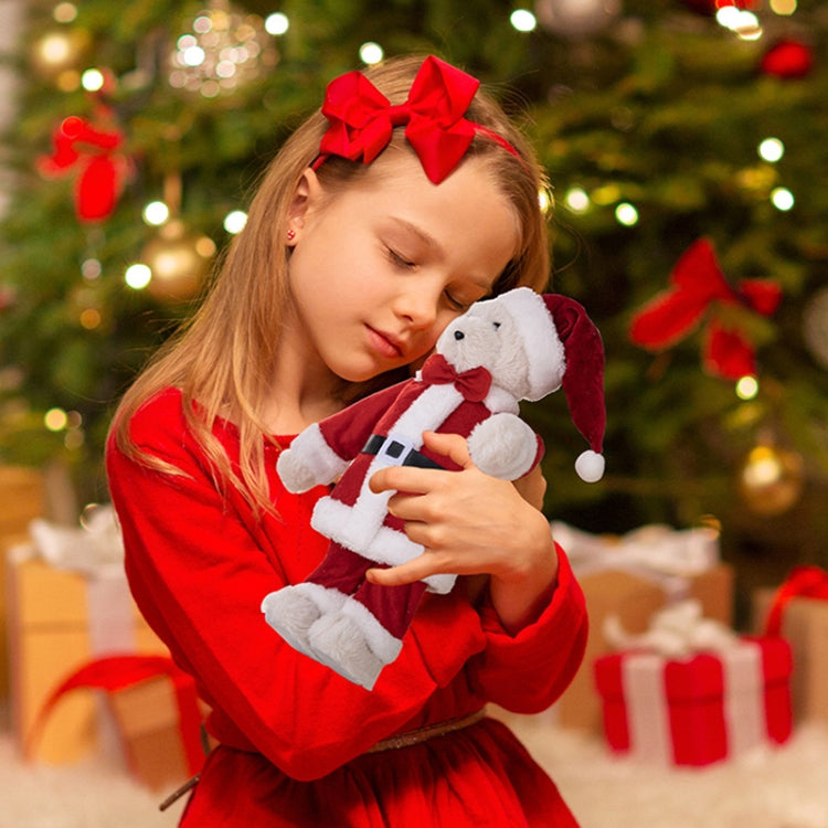 Plush Bear Doll Christmas Ornaments Children Christmas Gift Dolls(Standing Posture) by bashfashion