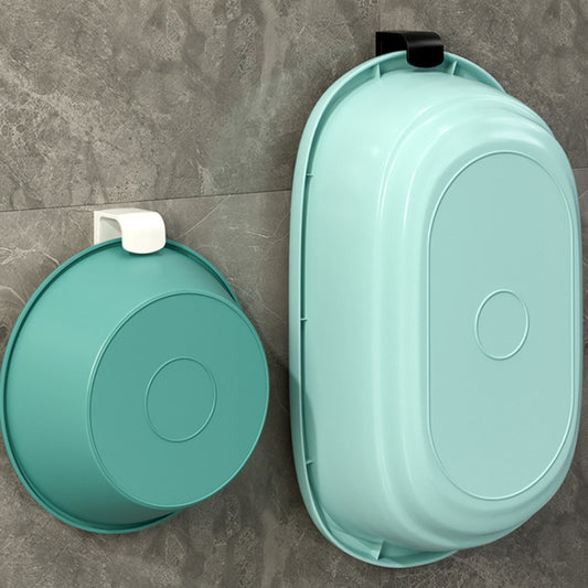 2pcs Bathroom Shelf No-Punch Washbasin Hook Kitchen Wall Mounted Storage Rack(White) by bashfashion