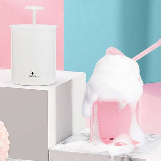 Facial Cleanser Foaming Maker Bubbler Cup Travel Portable Manual Foaming Bottle, Color: Small Pink by bashfashion