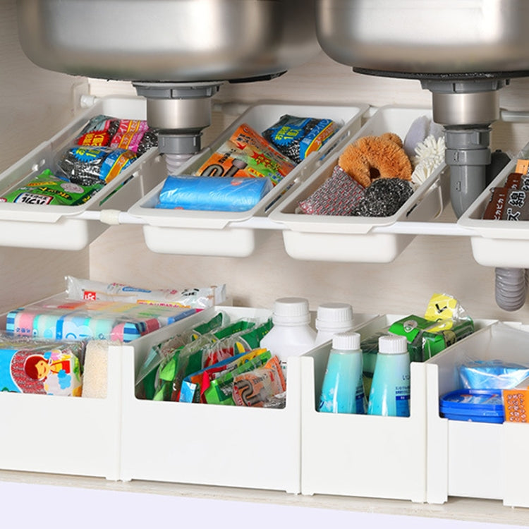No Punch Under Sink Shelf Household Multifunctional Cabinet Organizer, Style: Fixed Medium Wide by bashfashion