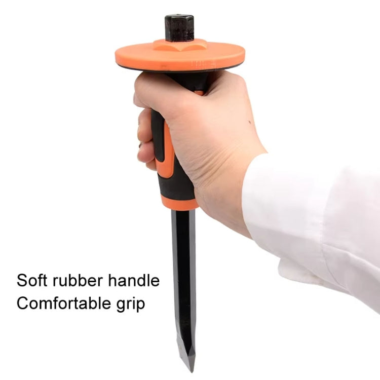 MYTEC Upgraded Flat 290mm Forged Hexagonal Rod Chisel Big Top Cap Industrial Grade Forged Steel Chisel by MYTEC