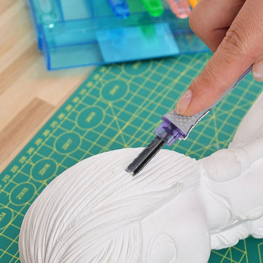 MYTEC 4 In 1 Carpenter Seal Carving Tools Alloy Bit Plastic Handle Carving Knife by MYTEC