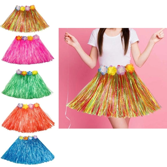 30cm Halloween Hula Show Costume Hawaii Party Decoration, Color: Grass Skirt Red by bashfashion