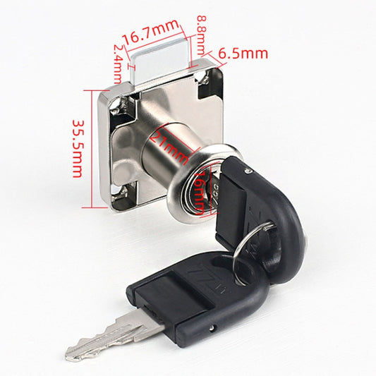 Drawer Lock Furniture Closet Door Office Filing Cabinet Lock, Model: 136-22(Silver Folding Key) by bashfashion