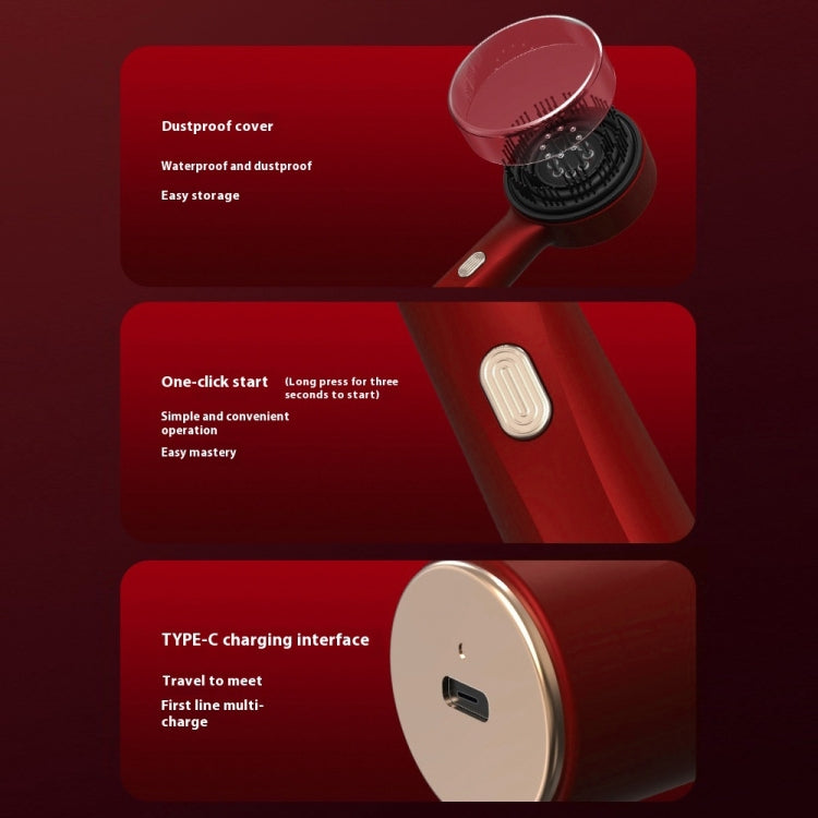 630nm Red Light Massage Comb Scalp Care Liquid Guide Hair Growth Instrument(Red) by bashfashion