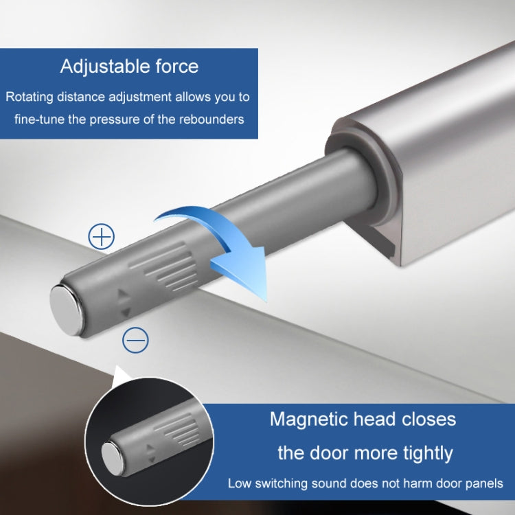 Cabinet Door Magnetic Self-rebounder Drawer Invisible Press Spring Door Opener(Gold) by bashfashion