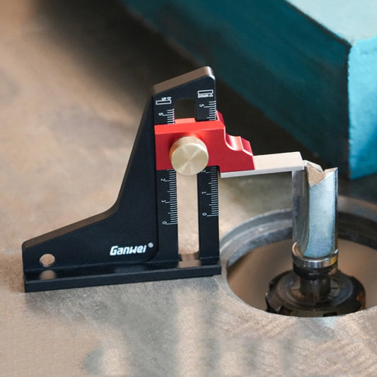 Ganwei Woodworking Height Gauge 0-50mm Aluminum Alloy Adjustable Tablesaw Depth Measuring Tool(Black) by Ganwei