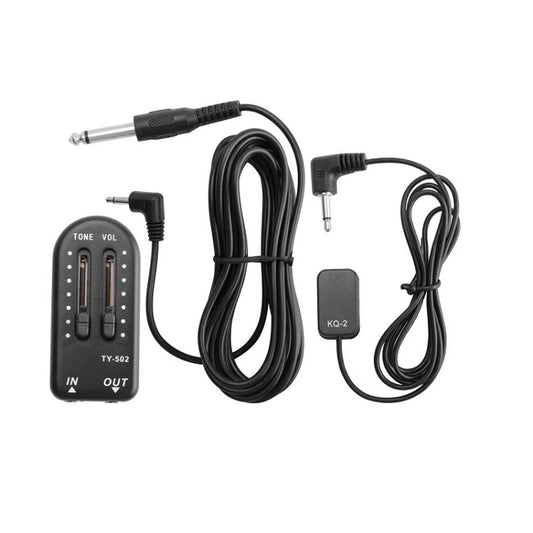 Stick-on Miniature Violin Guitar Universal Pickup(Black) by bashfashion