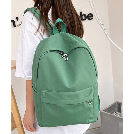 Women Solid Color Backpack Simple Travel Commuter Bag Satchel(Green) by bashfashion