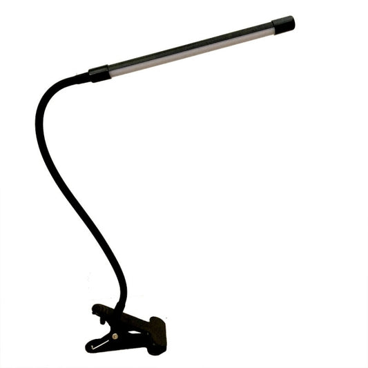 LED Table Lamp With Clamp & Flexible Gooseneck USB Reading Light Bedside Lamp, Spec: White Light Black by bashfashion