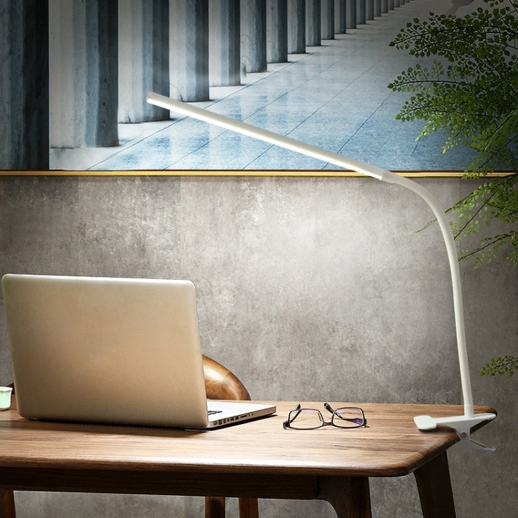 LED Table Lamp With Clamp & Flexible Gooseneck USB Reading Light Bedside Lamp, Spec: White Light White by bashfashion