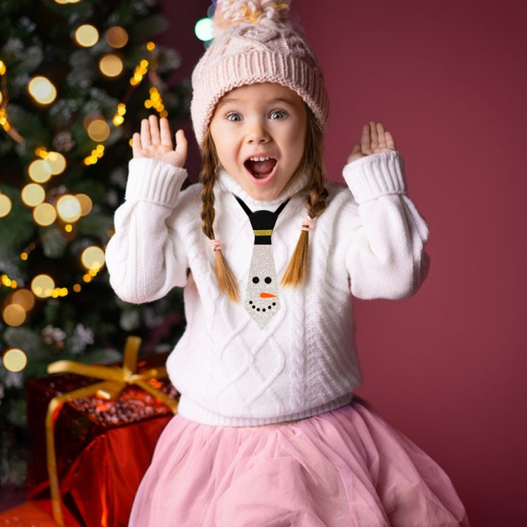 Christmas Children Cartoon Ties Holiday Party Performance Costume Props, Color: Gold Hoho by bashfashion