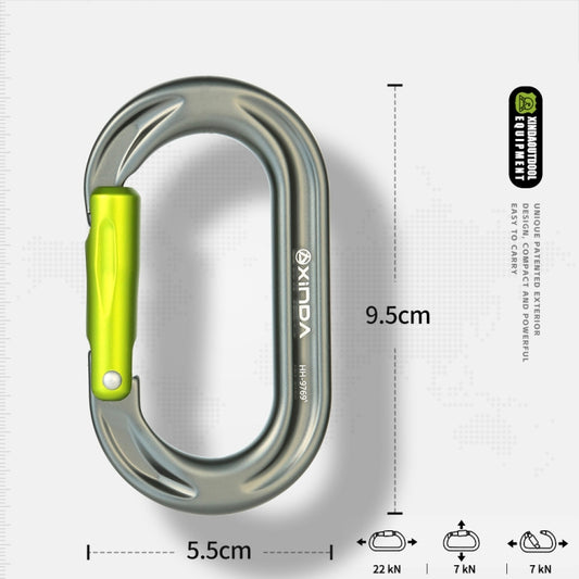 XINDA HH-9769 22/24kN High-strength Outdoor Rock Climbing Load-bearing Lock, Color: Straight by XINDA