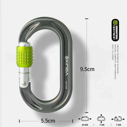 XINDA HH-9769 22/24kN High-strength Outdoor Rock Climbing Load-bearing Lock, Color: Threaded by XINDA