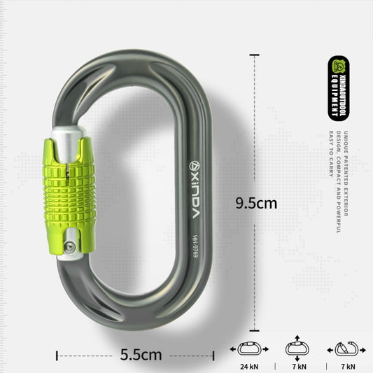 XINDA HH-9769 22/24kN High-strength Outdoor Rock Climbing Load-bearing Lock, Color: Two-stage by XINDA