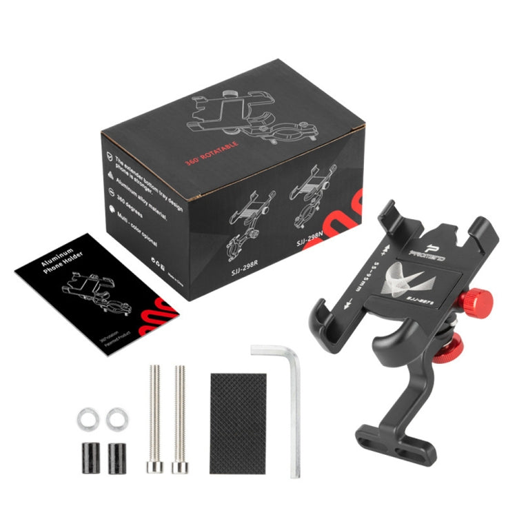 PROMEND SJJ-297B Handlebar Stand Model Bicycle Phone Holder Universal Aluminum Alloy Electric Bike Mount by PROMEND