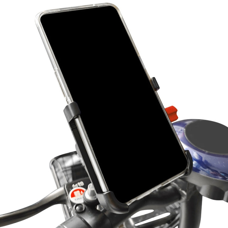 PROMEND Aluminum Alloy Cell Phone Holder Adjustable Angle Rotating Motorcycle Navigation Support, Style: SJJ-299B Handlebar Stand Black by PROMEND