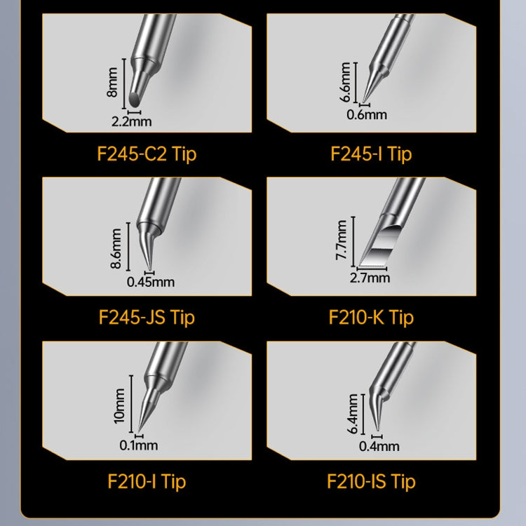 FNIRSI 200W Intelligent Constant Temperature Electric Soldering Iron Station, Set: US Plug F210 Upgrade 3 Heads by FNIRSI