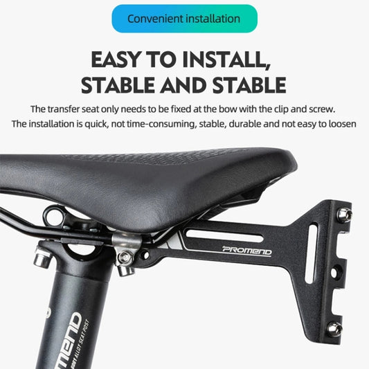 PROMEND FJJ-285 Water Bottle Cage Conversion Mount Aluminum Bicycle Cushion Dual Cup Holder Mounting Adapter, Color: Frosted Black by PROMEND