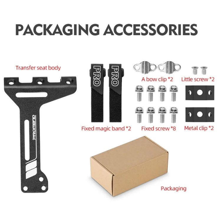 PROMEND FJJ-285 Water Bottle Cage Conversion Mount Aluminum Bicycle Cushion Dual Cup Holder Mounting Adapter, Color: Frosted Black by PROMEND