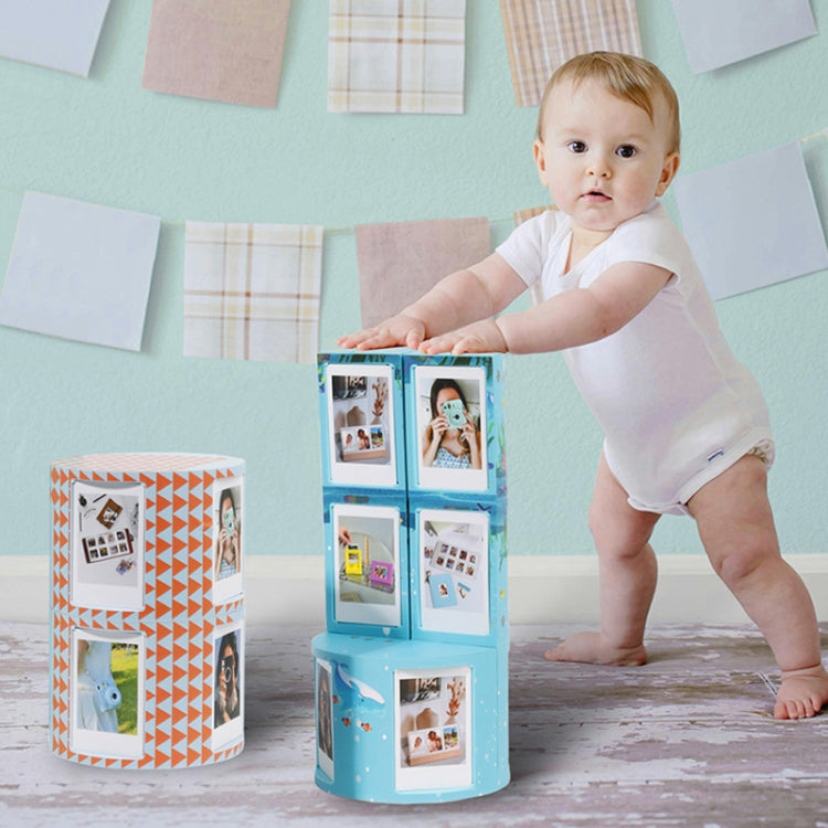 For Mini 3-Inch Transformable DIY Photo Frame Stand Storage Rack(Underwater World) by bashfashion