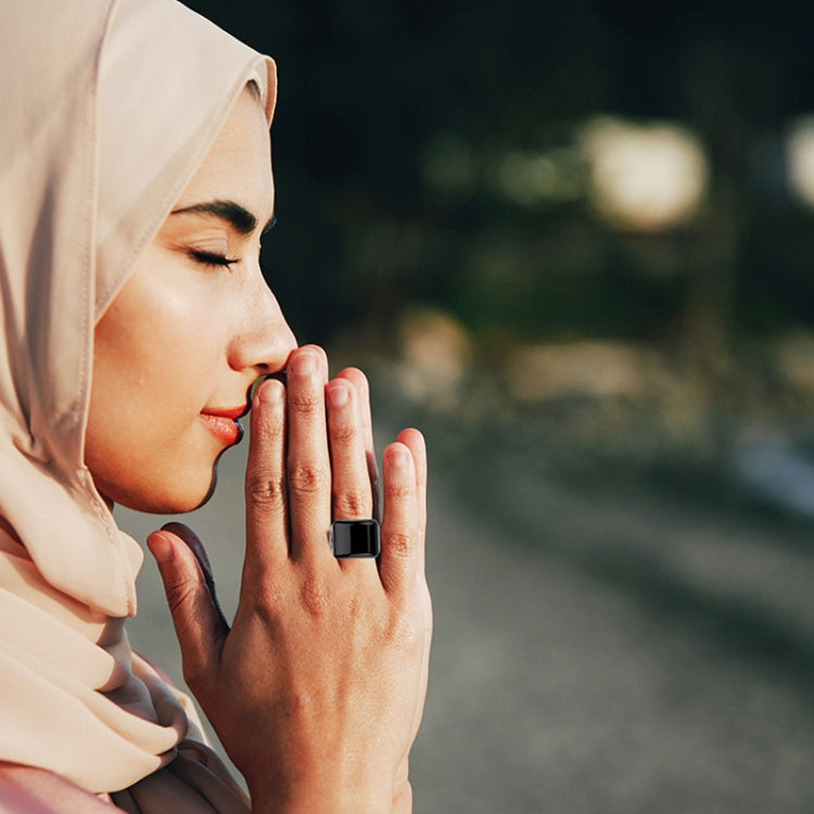 Equantu Smart Bluetooth Finger Counter Muslim Prayer Time Reminder Ring, Style: Gold 18mm by Equantu