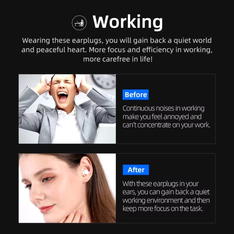 Bluedio NE Sleeping Silicone Earplugs Noise Reducing Soundproofing Earplugs With Storage Case(White) by Bluedio