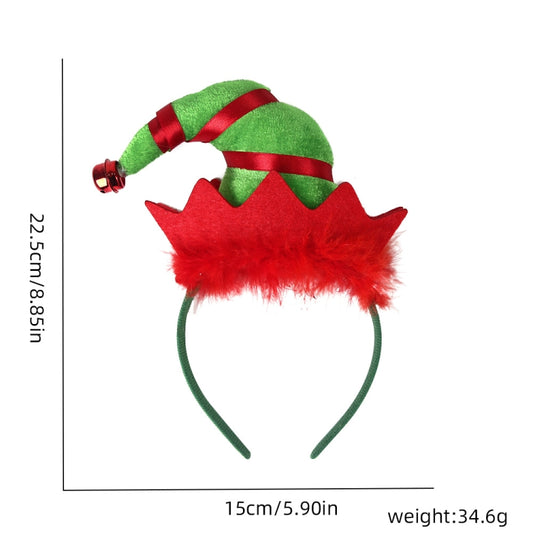 3D Cartoon Christmas Headband Christmas Party Decorations, Color: Clown Hat by bashfashion