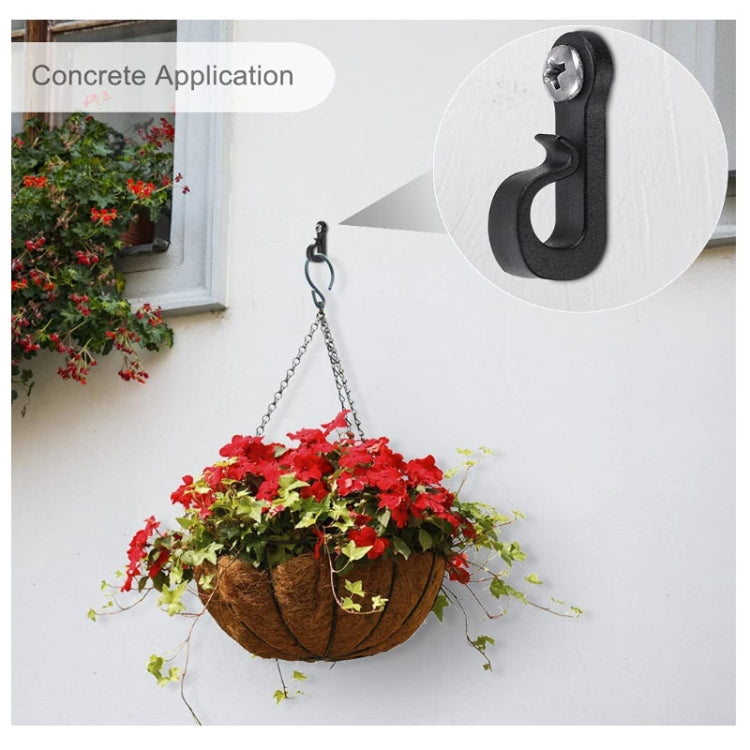 10pcs /Box Holiday Lights Hanger Hooks With Phillips Screw For Wire And Led Light(Black) by bashfashion