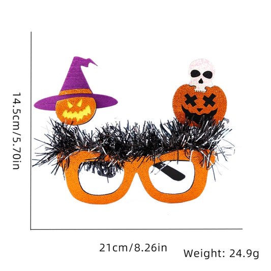 Halloween Party Decoration Glasses Masquerade Costume Props Pumpkin Witch Hat Skull by bashfashion
