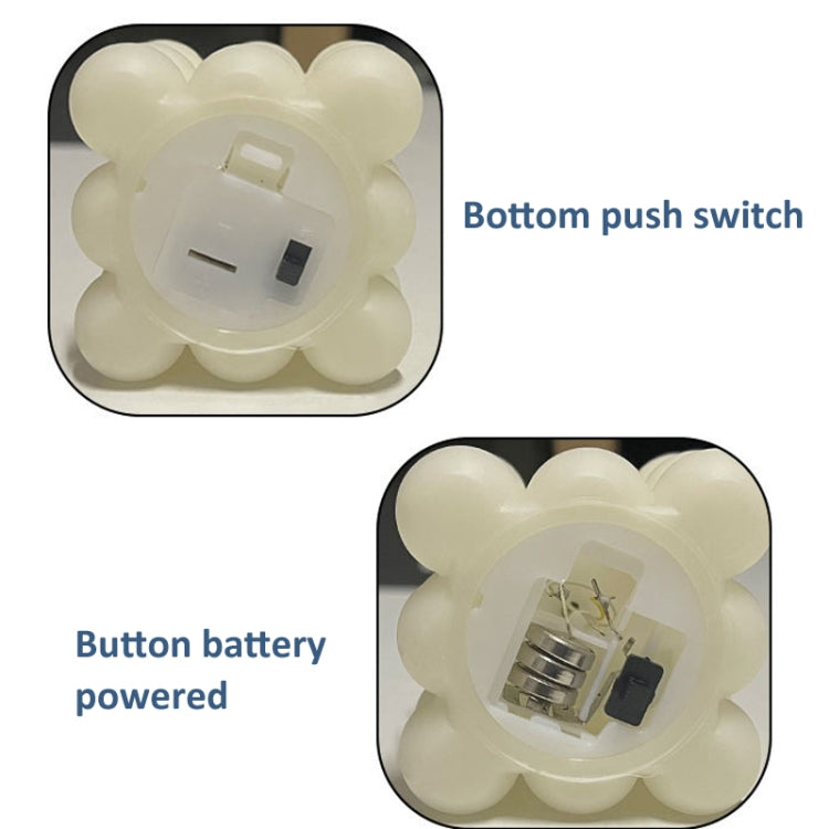 LED Geometry Electronic Candle Light Bedroom Atmosphere Ornaments Photo Props(Pumpkin) by bashfashion