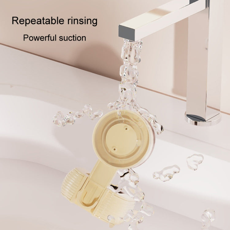 Suction Cup Shower Bracket Bathroom Swivel Adsorption Adjustable Shower Sprayer Holder(Cream) by bashfashion