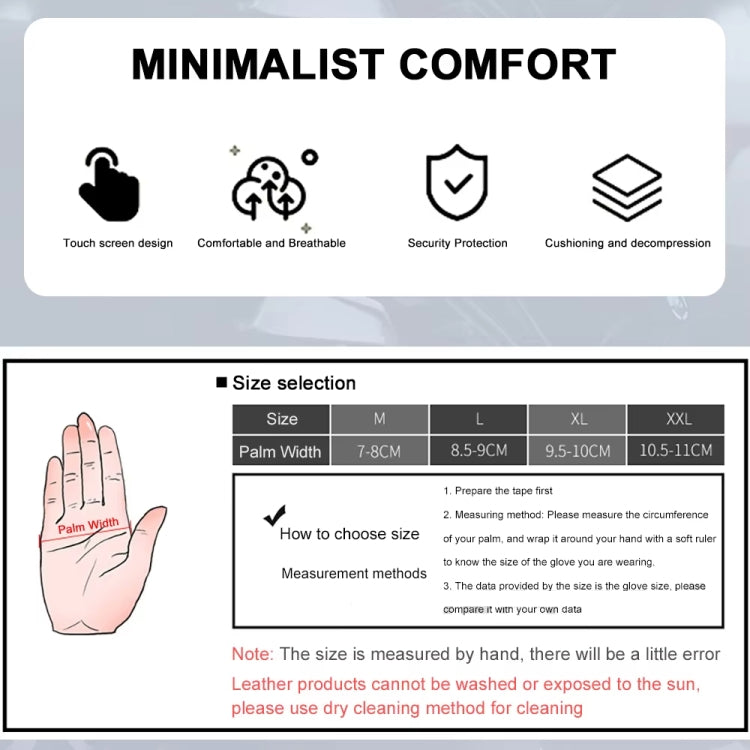 GHOST RACING Motorcycle Riding Anti-fall Warm Breathable Full-finger Gloves, Size: L(Without Hole) by GHOST RACING