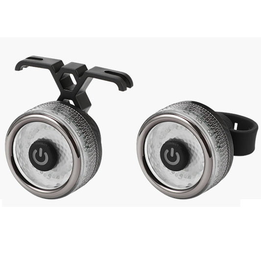Round Bicycle Intelligent Induction Brake Taillight Night Riding Warning Light, Color: Dual Bracket Model by bashfashion