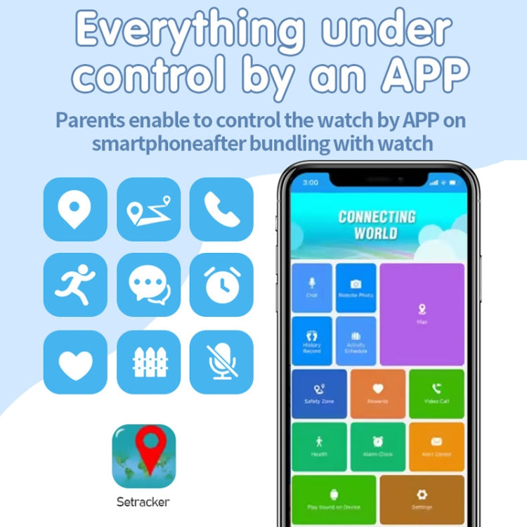 4G Kids Smart Phone Positioning Watch IP67 Waterproof / Video / Voice Calling(Blue) by bashfashion