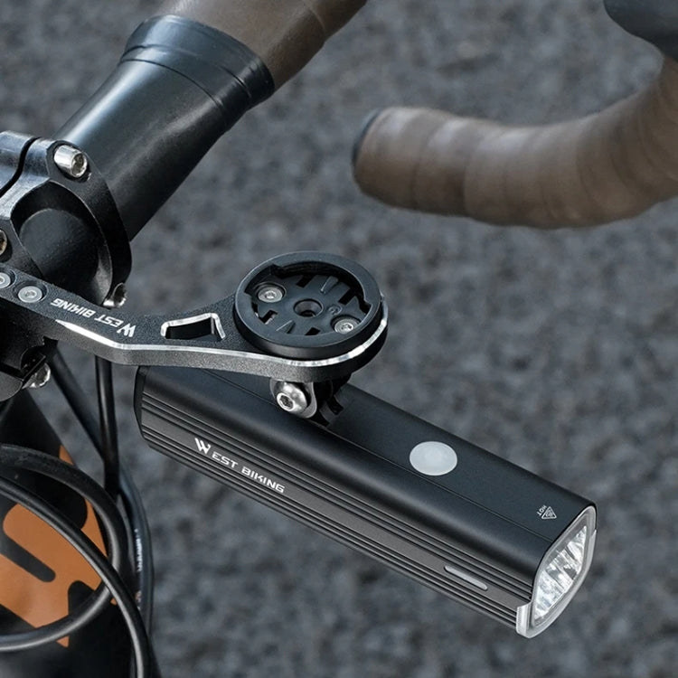 WEST BIKING Bicycle High Lumen Type-C Aluminum Alloy Headlight, Specification: Light Without Holder by WEST BIKING
